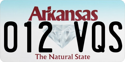 AR license plate 012VQS