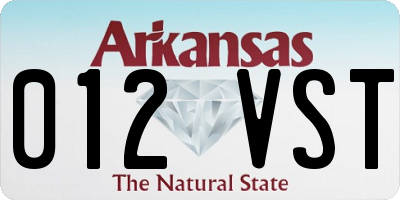 AR license plate 012VST