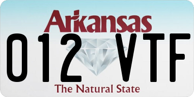 AR license plate 012VTF