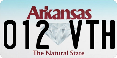 AR license plate 012VTH