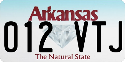 AR license plate 012VTJ