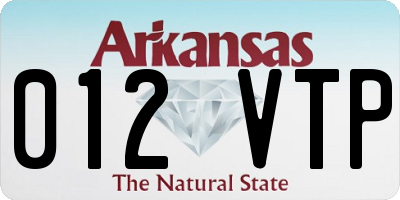 AR license plate 012VTP