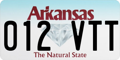 AR license plate 012VTT