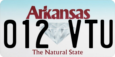 AR license plate 012VTU