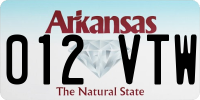AR license plate 012VTW