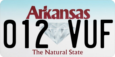 AR license plate 012VUF