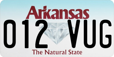 AR license plate 012VUG