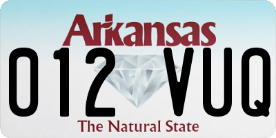 AR license plate 012VUQ