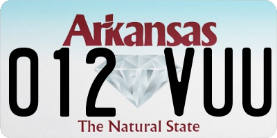 AR license plate 012VUU