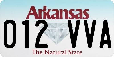 AR license plate 012VVA