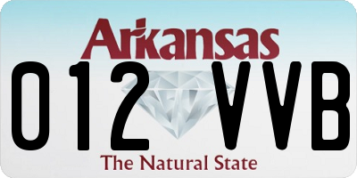 AR license plate 012VVB