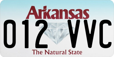 AR license plate 012VVC