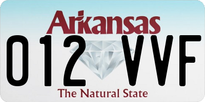 AR license plate 012VVF