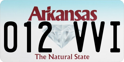 AR license plate 012VVI