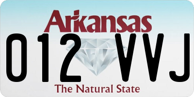 AR license plate 012VVJ