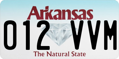 AR license plate 012VVM