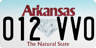 AR license plate 012VVO