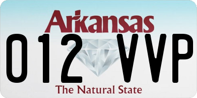 AR license plate 012VVP