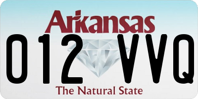 AR license plate 012VVQ
