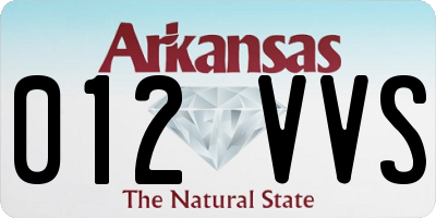 AR license plate 012VVS