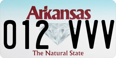 AR license plate 012VVV