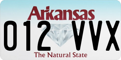 AR license plate 012VVX
