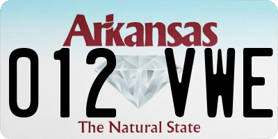 AR license plate 012VWE