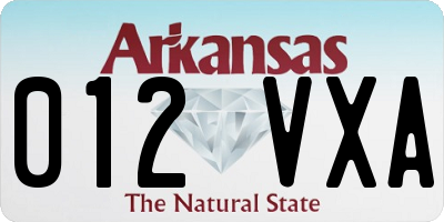 AR license plate 012VXA