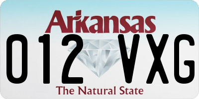 AR license plate 012VXG