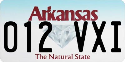AR license plate 012VXI