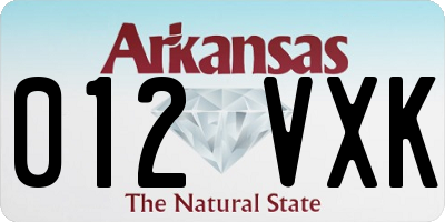 AR license plate 012VXK