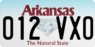 AR license plate 012VXO