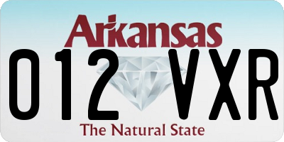 AR license plate 012VXR