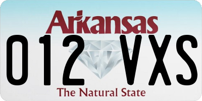 AR license plate 012VXS