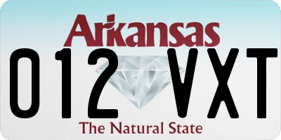 AR license plate 012VXT