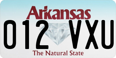 AR license plate 012VXU