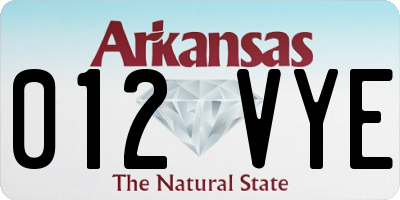 AR license plate 012VYE