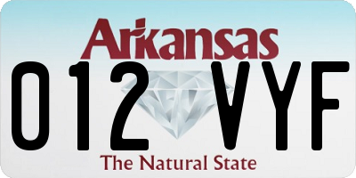 AR license plate 012VYF