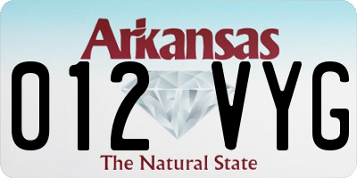 AR license plate 012VYG