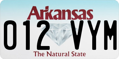 AR license plate 012VYM