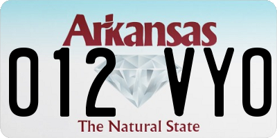 AR license plate 012VYO