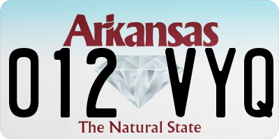 AR license plate 012VYQ