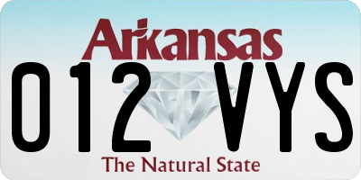 AR license plate 012VYS