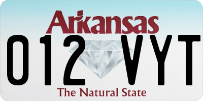 AR license plate 012VYT