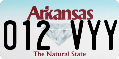 AR license plate 012VYY