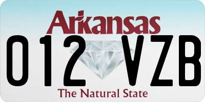 AR license plate 012VZB