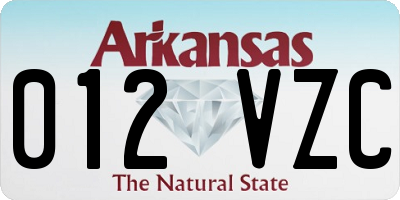 AR license plate 012VZC