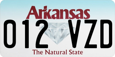 AR license plate 012VZD
