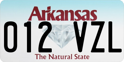 AR license plate 012VZL