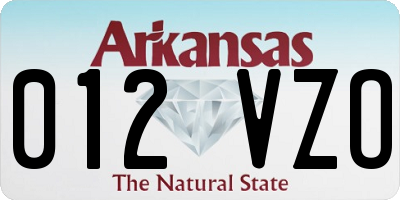 AR license plate 012VZO